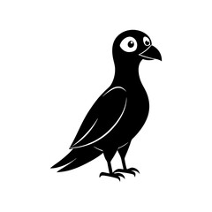 Falcon cartoon vector silhouette