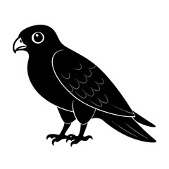 Falcon cartoon vector silhouette