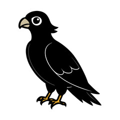 Falcon cartoon vector silhouette