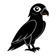 Falcon cartoon vector silhouette