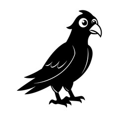 Falcon cartoon vector silhouette