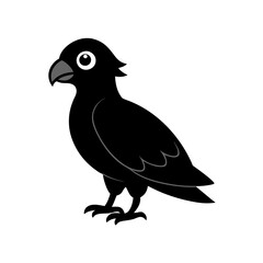 Falcon cartoon vector silhouette