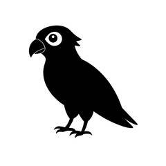 Falcon cartoon vector silhouette
