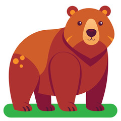 cute vector illustration of bear cartoon style 