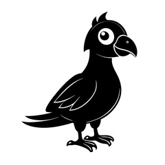 Falcon cartoon vector silhouette