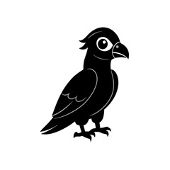 Falcon cartoon vector silhouette