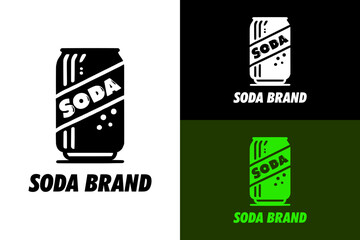 soda can, soft drink, cold drink, carb, bubbles, lines, typography, tin can, smoothies bar, juice bar, bartender, soda logo, beverages company, vectors, illustration, abstract logo