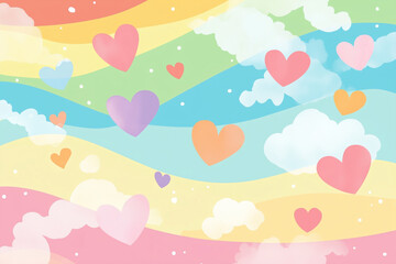 A large, fluffy heart-shaped cloud glowing softly in a twilight sky with stars