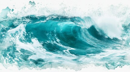 Obraz premium epic surf moment, perfect wave barrel, turquoise ocean colors, white water spray, dramatic wave photography, extreme sports capture, powerful ocean scenery, dynamic water motion