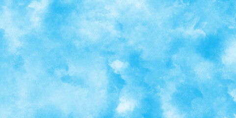 Brush-painted blurred and grainy paint aquarelle Abstract light sky blue grunge texture with grunge and grainy watercolor or paper texture grunge and cloudy watercolor stains and scratches.