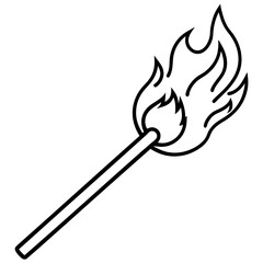 Burning Matchstick, Flame, Fire, Light, Ignition, Wood, Stick, Kindling, Ember, Heat