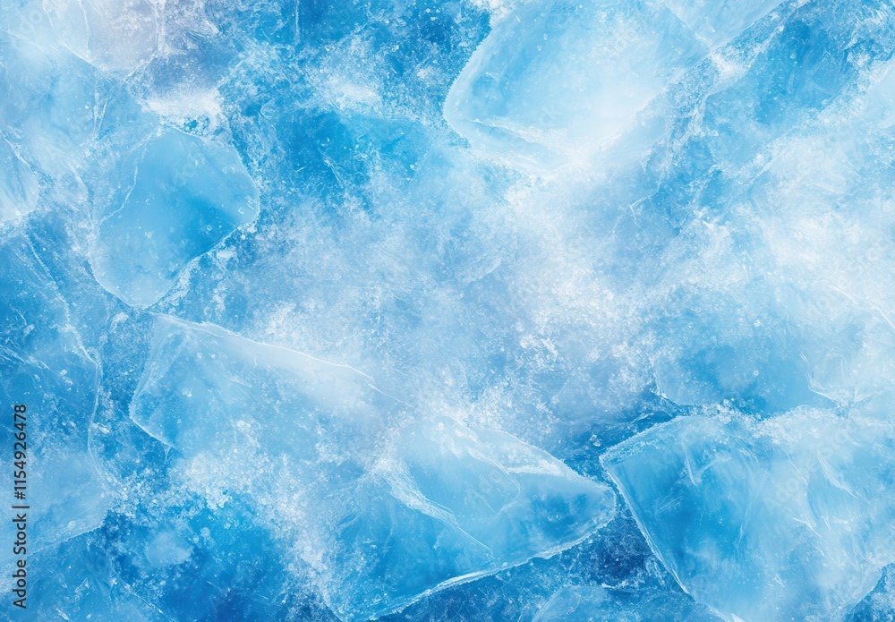 Aufkleber crushed ice shimmering in bright blue water creating a refreshing and inviting background suitable f