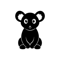 Koala cartoon vector silhouette