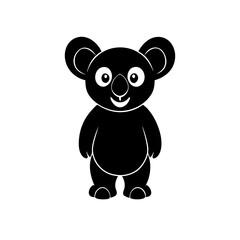 Koala cartoon vector silhouette