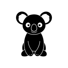 Koala cartoon vector silhouette