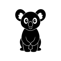 Koala cartoon vector silhouette