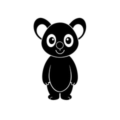 Koala cartoon vector silhouette