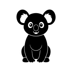 Koala cartoon vector silhouette
