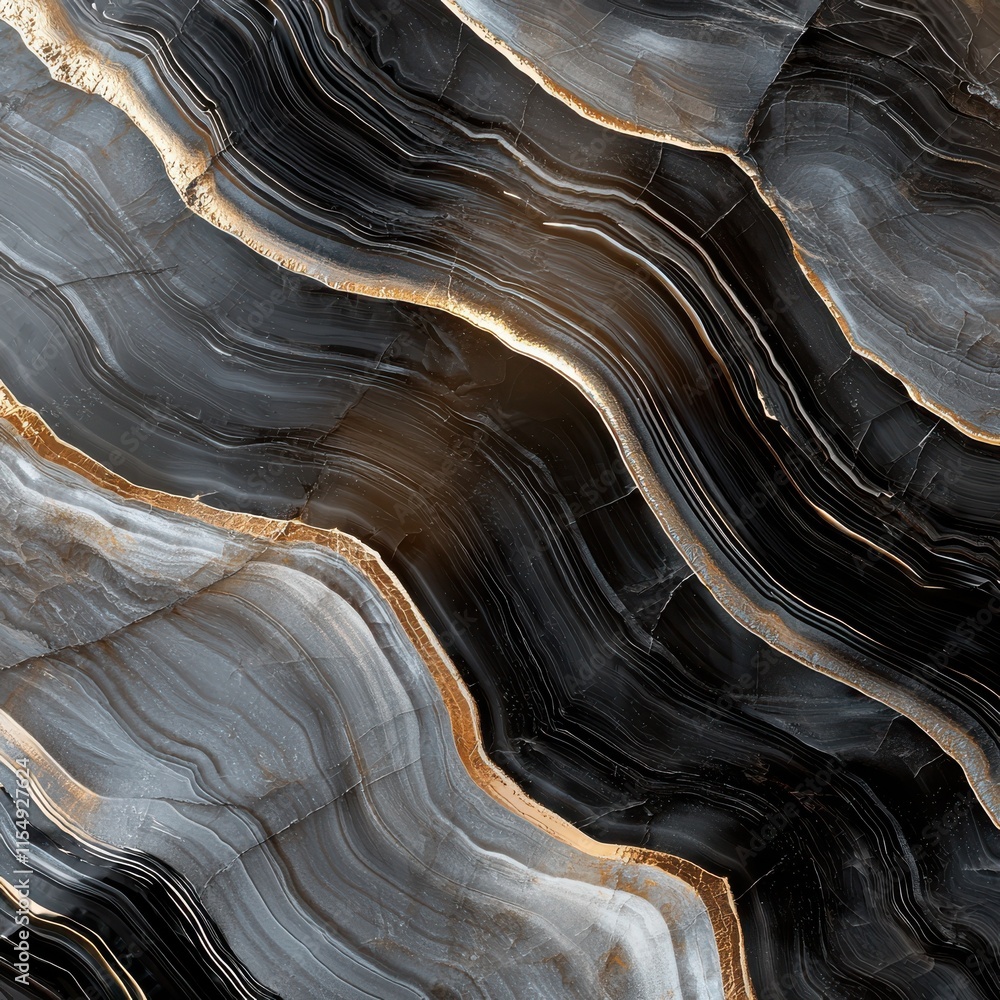 Poster elegant black onyx texture with subtle gradients abstract art modern decor minimalist style close-up