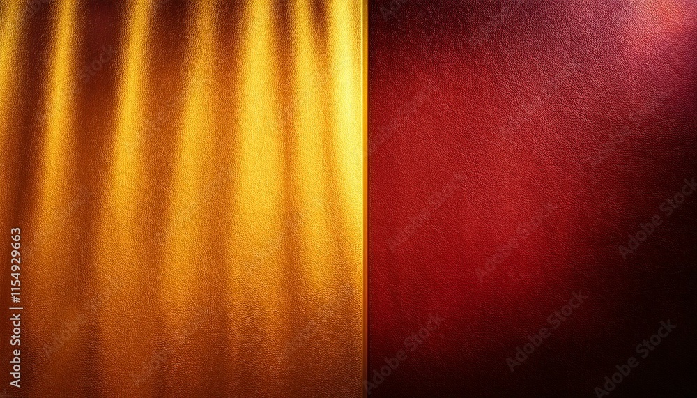 Poster dark deep red, yellow background for studio. generated image