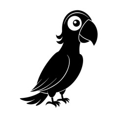 Fototapeta premium Parrot cartoon vector silhouette