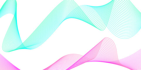 Abstract colorful glowing wave curved lines background. Abstract frequency sound wave lines and technology curve lines background. Design used for banner, template, science, business and many more.