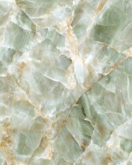Fototapeta premium Polished garnierite texture natural stone marble surface soft green close-up elegant design