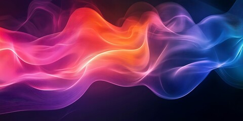 Obraz premium Abstract colorful smoke wave background.