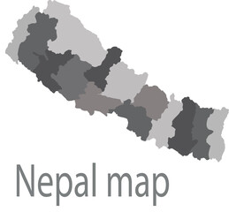 Obraz premium grey scale vector japan map 