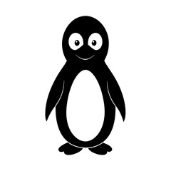 Fototapeta premium Penguin cartoon vector silhouette
