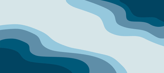 Abstract curved line in blue shades.