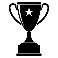 : Simple trophy silhouette vector art illustration