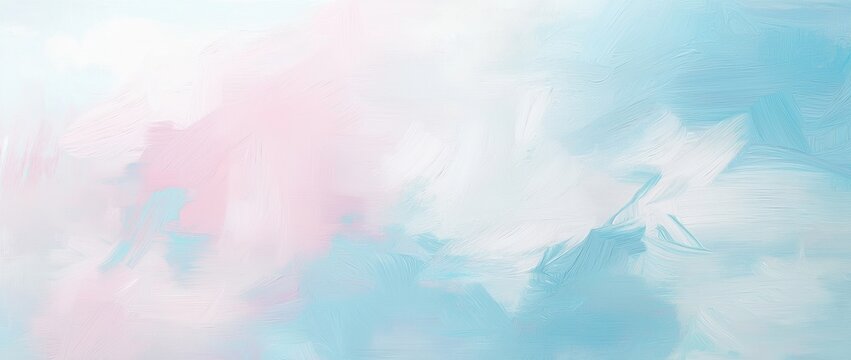 Pastel Blue and Pink Abstract Oil Painting Background