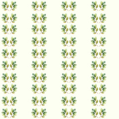 watercolor seamless botanical pattern