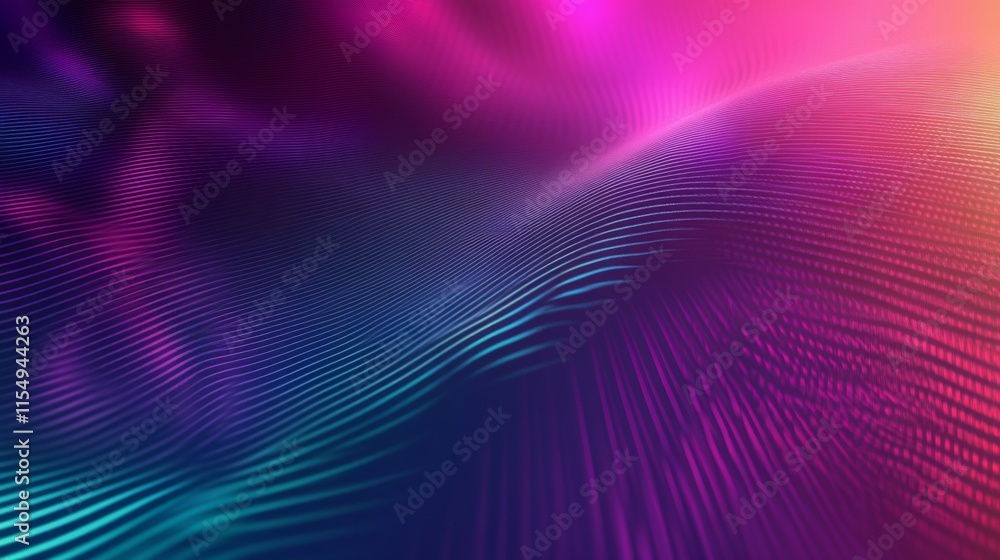 Poster abstract colorful wave background with vibrant gradient colors and glowing lines.