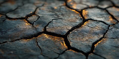 a cracked ground with cracks