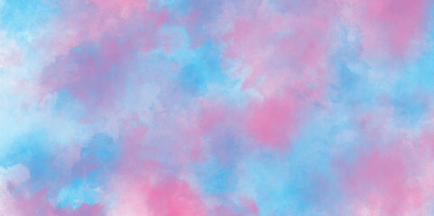 Colorful watercolor background with mixed colors, Aged watercolor paper texture with light blue and brown, yellow and green color, Fantasy polished light pink abstract watercolor painted background.