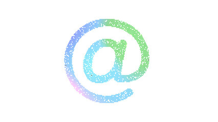 Icon at is made up of LED square shapes. There are bright diodes and there are black dead diodes