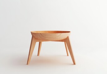 Modern Minimalist Wooden Table Design with Sleek Lines and Curves