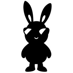 bunny sunglasses silhouette