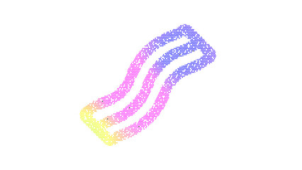 Icon bacon is made up of LED square shapes. There are bright diodes and there are black dead diodes