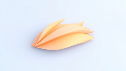 A delicate, abstract design resembling petals, showcasing soft orange hues against a light background, evoking a sense of tranquility and elegance.