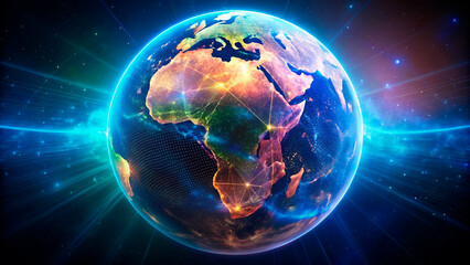 Fototapeta premium earth and sun