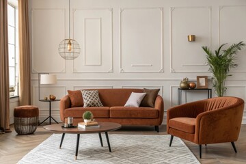 Obraz premium modern interior design with pantone color sofa