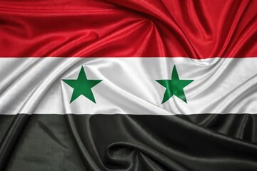 Naklejka premium flag of syria waving