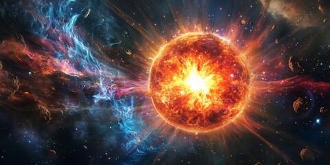 Gamma Ray Burst of a Neutron Star, Exploring the phenomena of gamma ray bursts and their connection to neutron stars, gravitational waves, and the concept of spacetime.