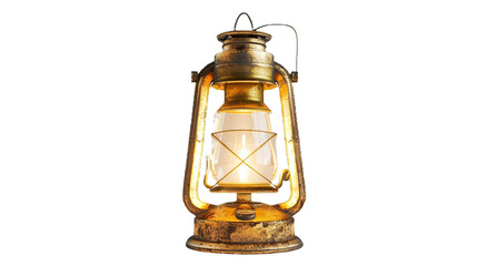 Elegant Gold Lantern on transparent background PNG.
