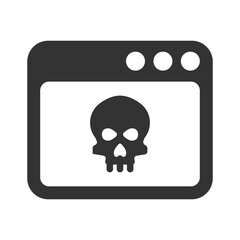 Webpage virus infected icon