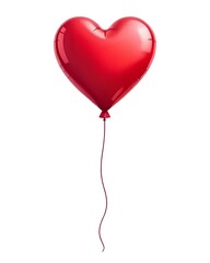 illustration vectorielle d'un ballon en forme de coeur qui flotte dans les airs