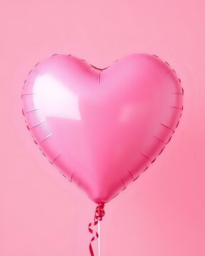 image d'un ballon en forme de coeur qui flotte dans les airs